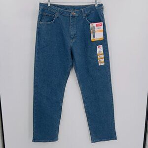 Wrangler Mens Jeans Relaxed Fit Flex Light Wash Denim 36X32 NWT